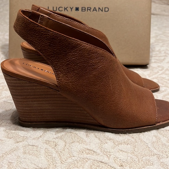 NIB Lucky Brand ginger color wedges, size 8.5M - Picture 6 of 11